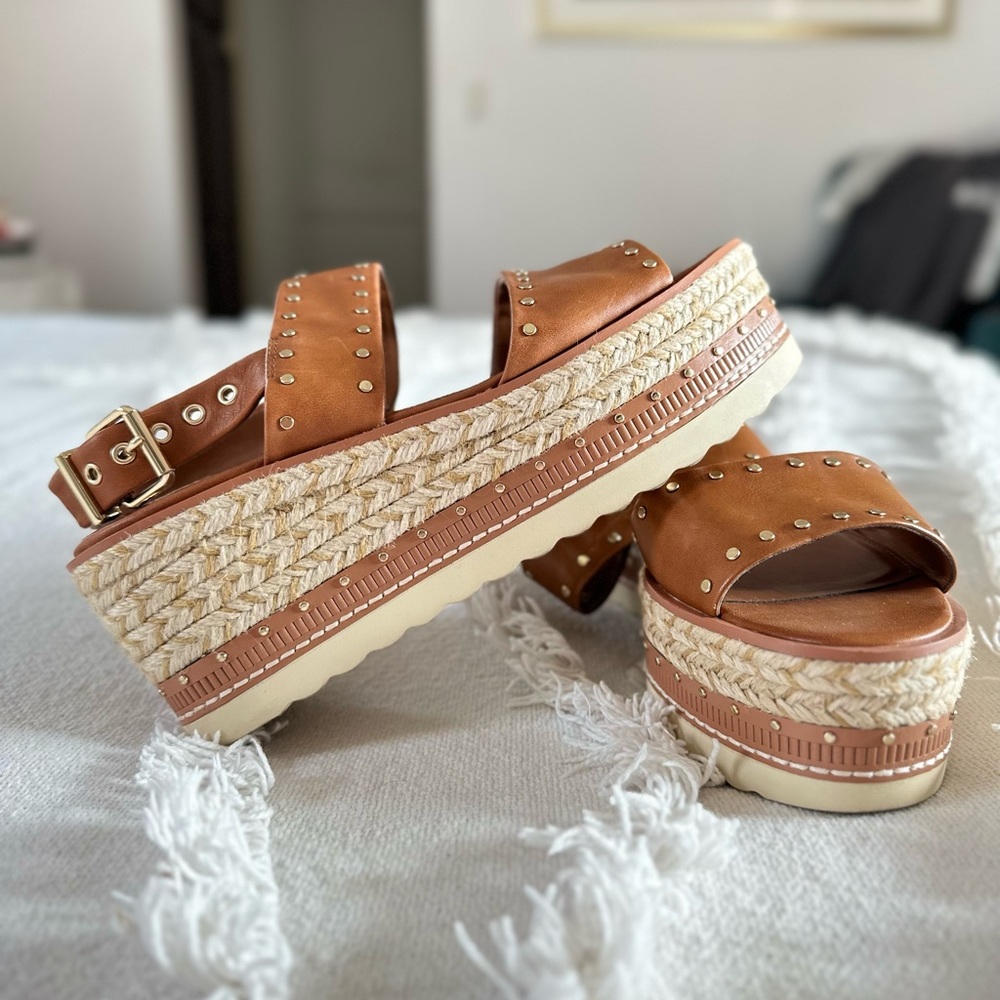 Vince Camuto Espadrille Wedges! Like new!